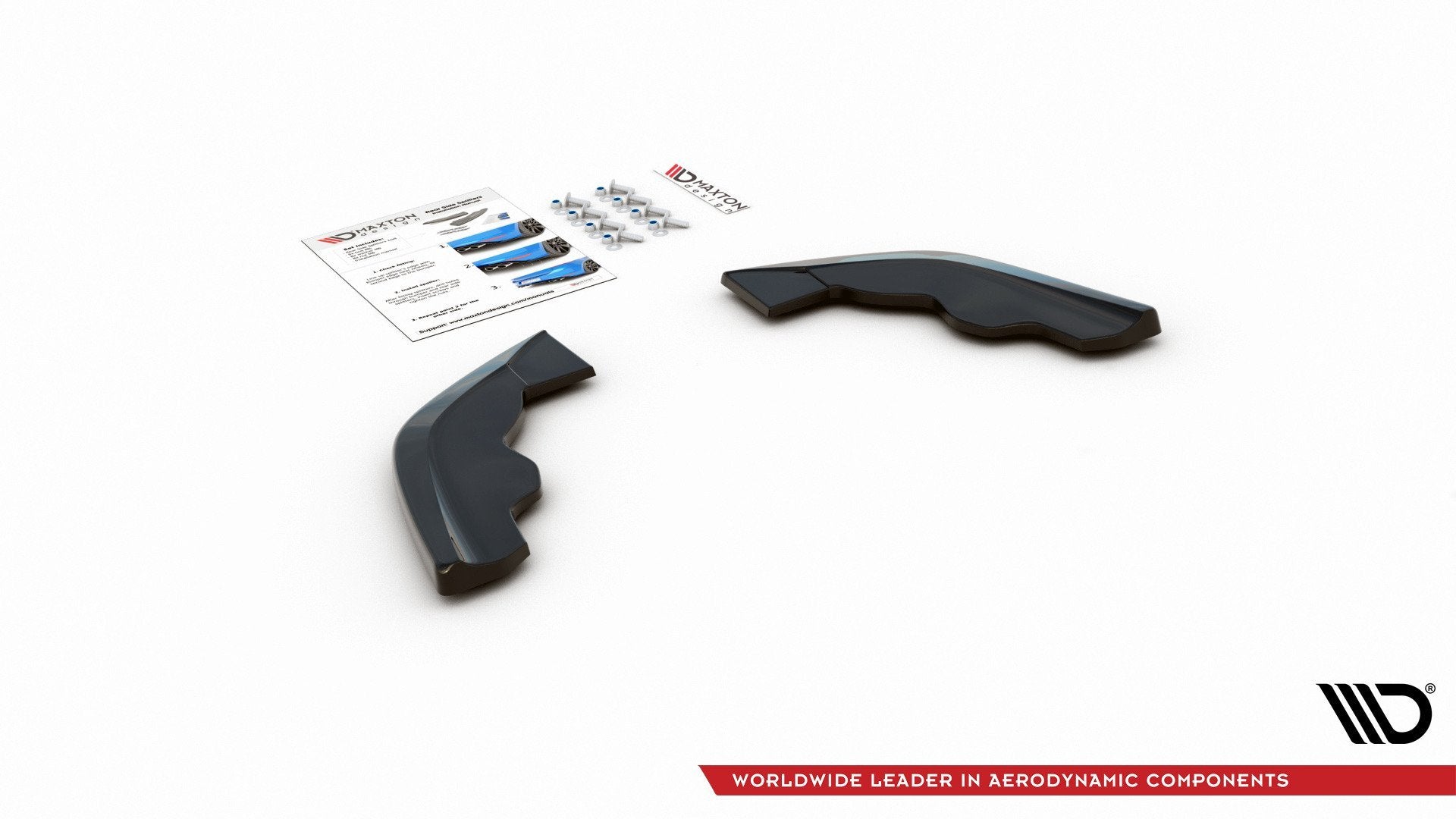 Heck Ansatz Flaps Diffusor V.3 für BMW 1er F40 M-Paket/ M135i schwarz matt