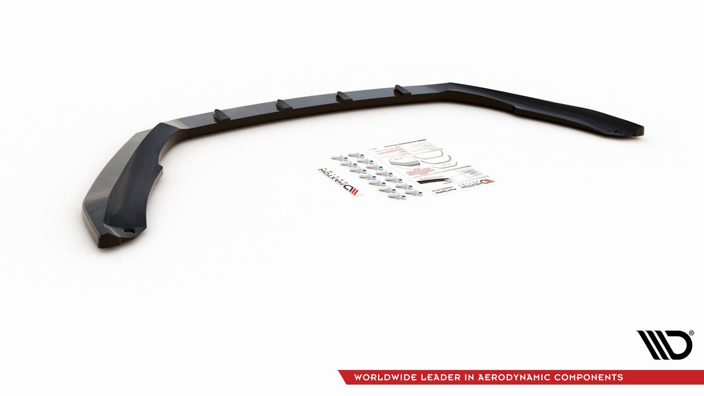 Front Ansatz V.3 für Skoda Octavia RS Mk3 Facelift schwarz Hochglanz