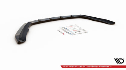 Front Ansatz V.3 für Skoda Octavia RS Mk3 Facelift schwarz Hochglanz