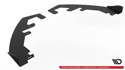 Robuste Racing Front Ansatz für passend für + Front Stoßstangen Racing Flaps passend für Ford Fiesta Mk8 ST / ST-Line schw...