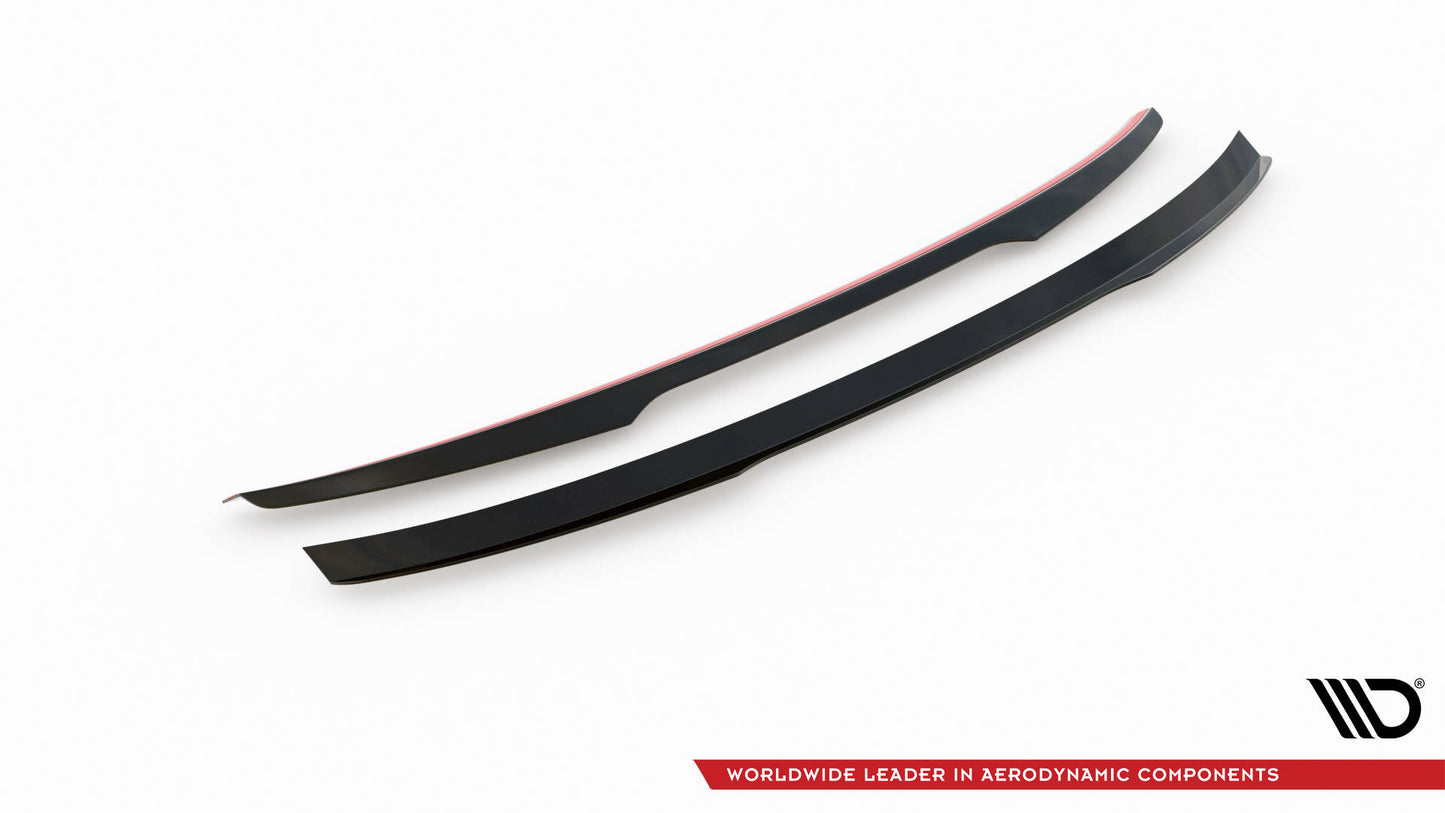 Spoiler CAP für Audi A4 Limousine B9 Facelift schwarz Hochglanz