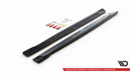 Seitenschweller Ansatz für V.1 für Nissan 370Z Nismo Facelift schwarz matt