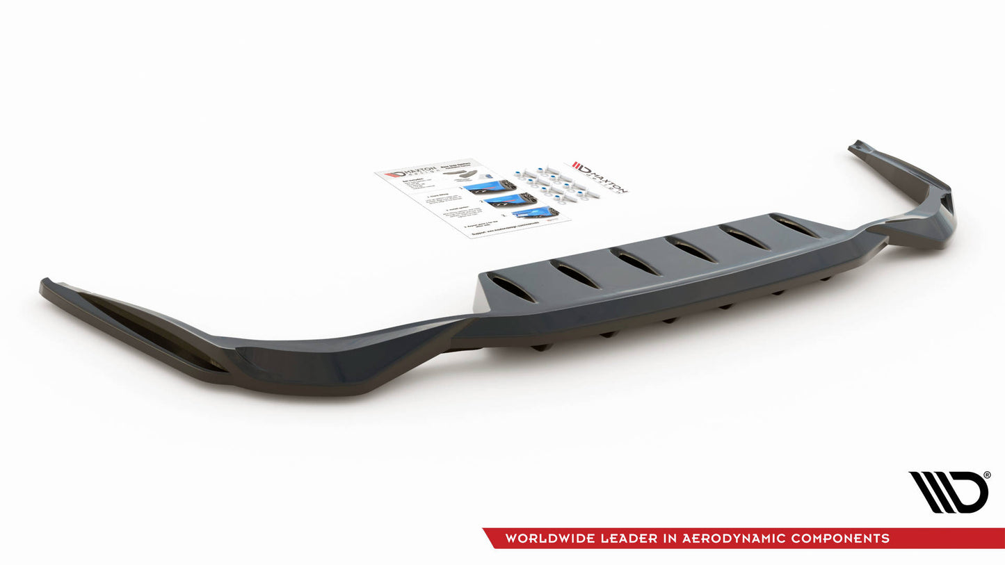 Mittlerer Diffusor Heck Ansatz DTM Look für Lexus UX Mk1 schwarz Hochglanz