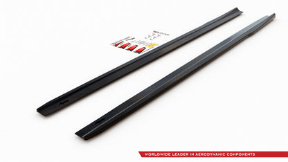 Seitenschweller Ansatz für V.1 für  Mercedes A35 AMG / AMG-Line W177  schwarz matt