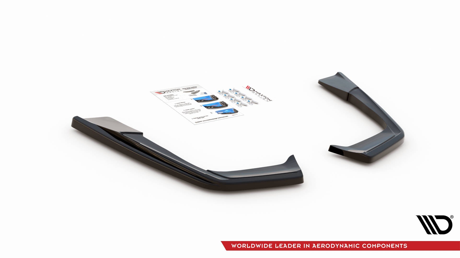 Heck Ansatz Flaps Diffusor für Mercedes-AMG C 63 AMG Coupe C205 Facelift schwarz matt