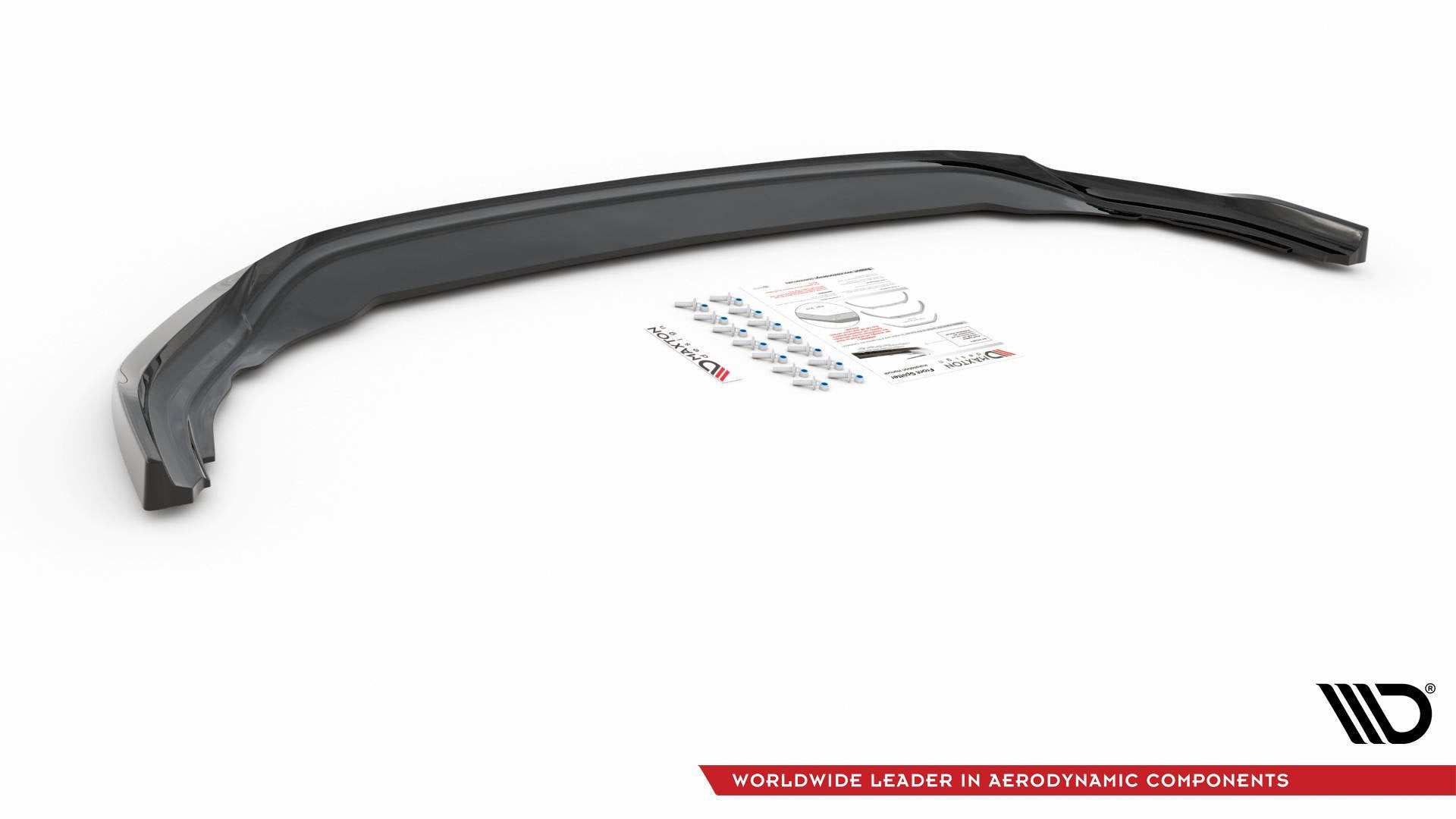 Front Ansatz V.6 für Volkswagen Golf R Mk8 schwarz Hochglanz