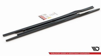 Seitenschweller Ansatz für Mercedes-Benz E W213 schwarz Hochglanz