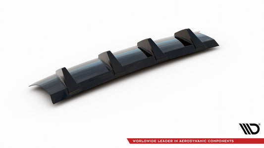 Diffusor Heck Ansatz für Audi S3 8V FL Hatchback schwarz matt