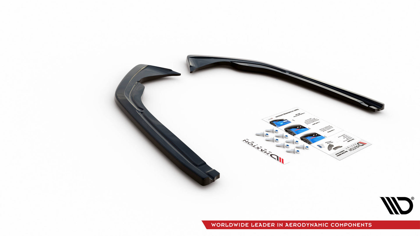 Heck Ansatz Flaps Diffusor für Volkswagen Arteon R-Line Facelift schwarz Hochglanz