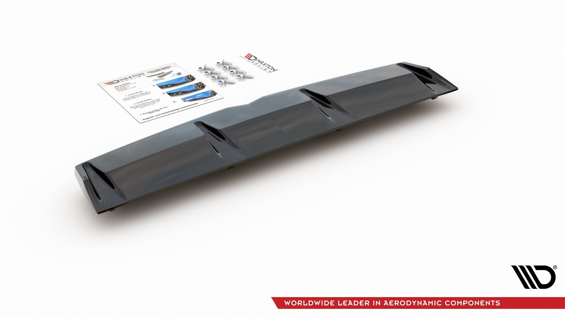 Mittlerer Diffusor Heck Ansatz DTM Look für Hyundai I30 N Mk3 Fastback  Carbon Look