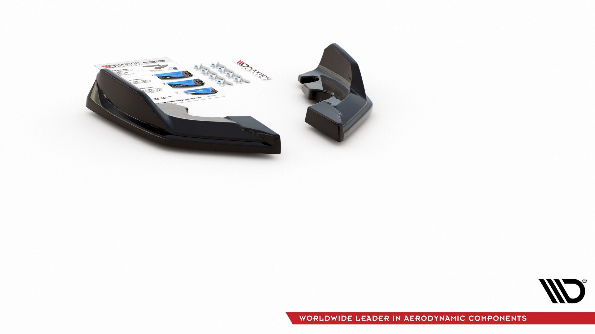 Heck Ansatz Flaps Diffusor V.4 für BMW 1er F40 M-Paket/ M135i schwarz matt
