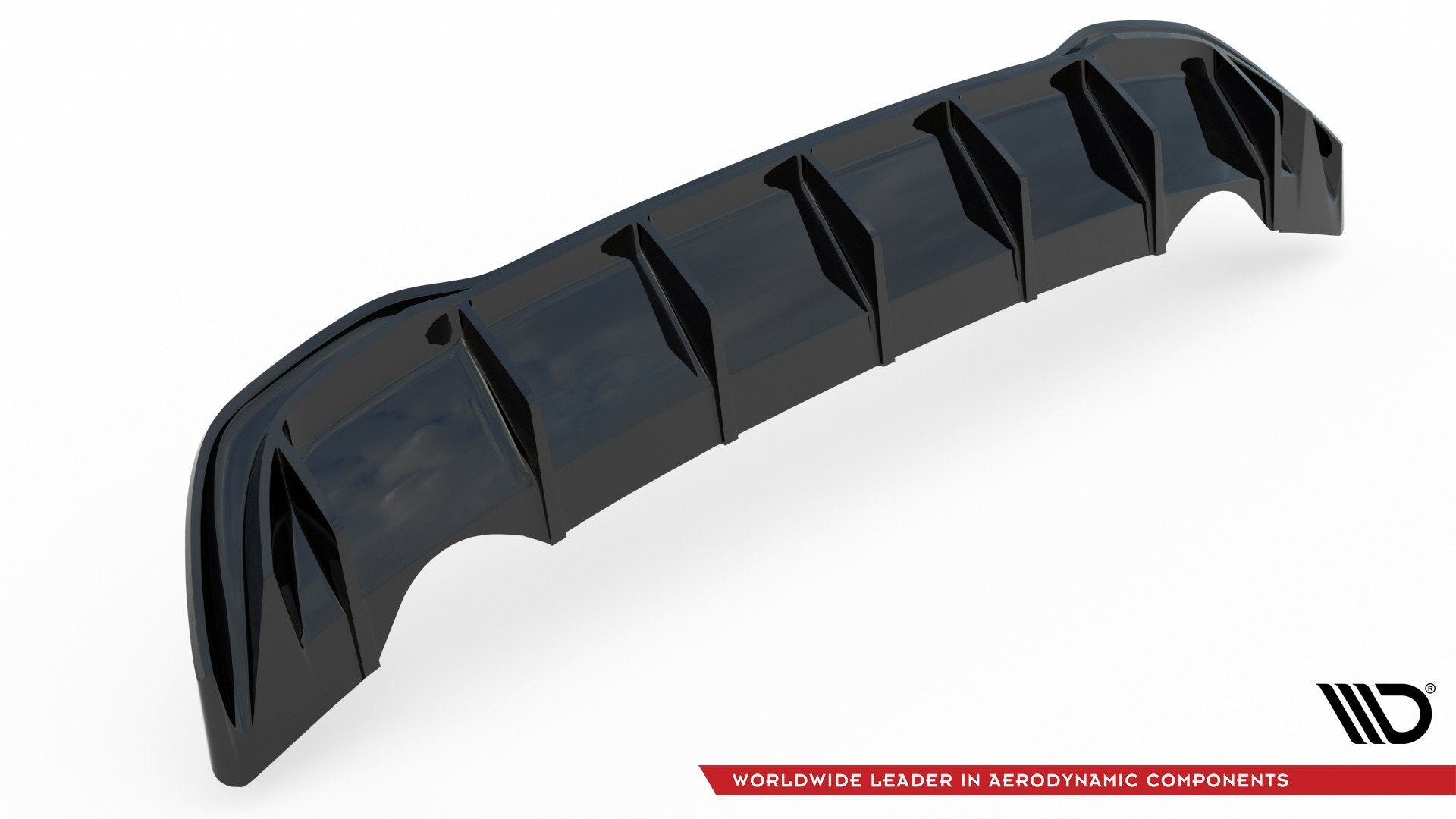Diffusor Heck Ansatz für VW Golf 8 schwarz Hochglanz