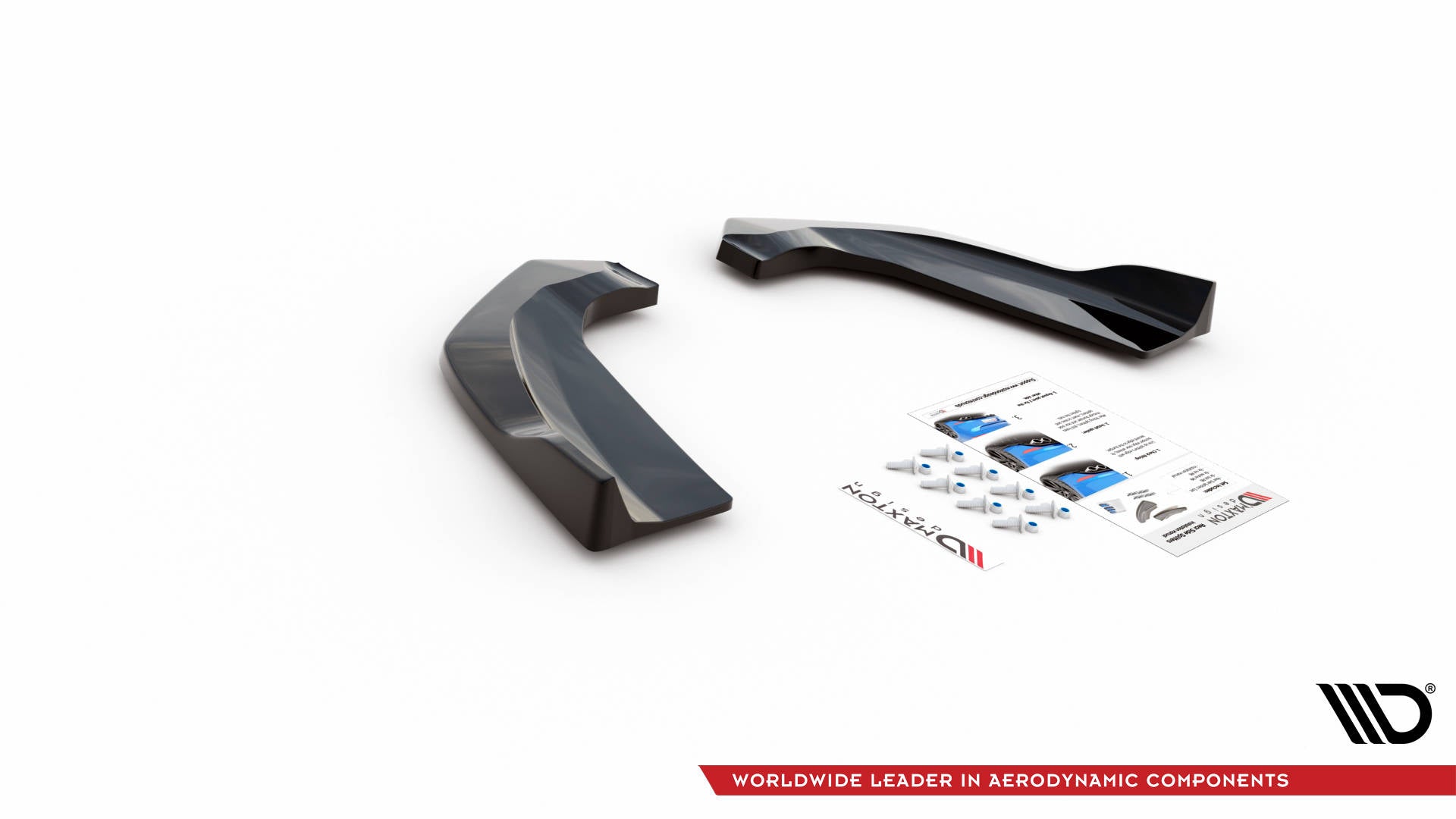 Heck Ansatz Flaps Diffusor für Ford Escape ST-Line Mk3 Carbon Look