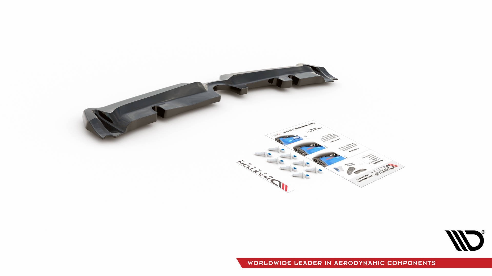 Mittlerer Diffusor Heck Ansatz für Mini Countryman Mk2 F60 JCW Carbon Look