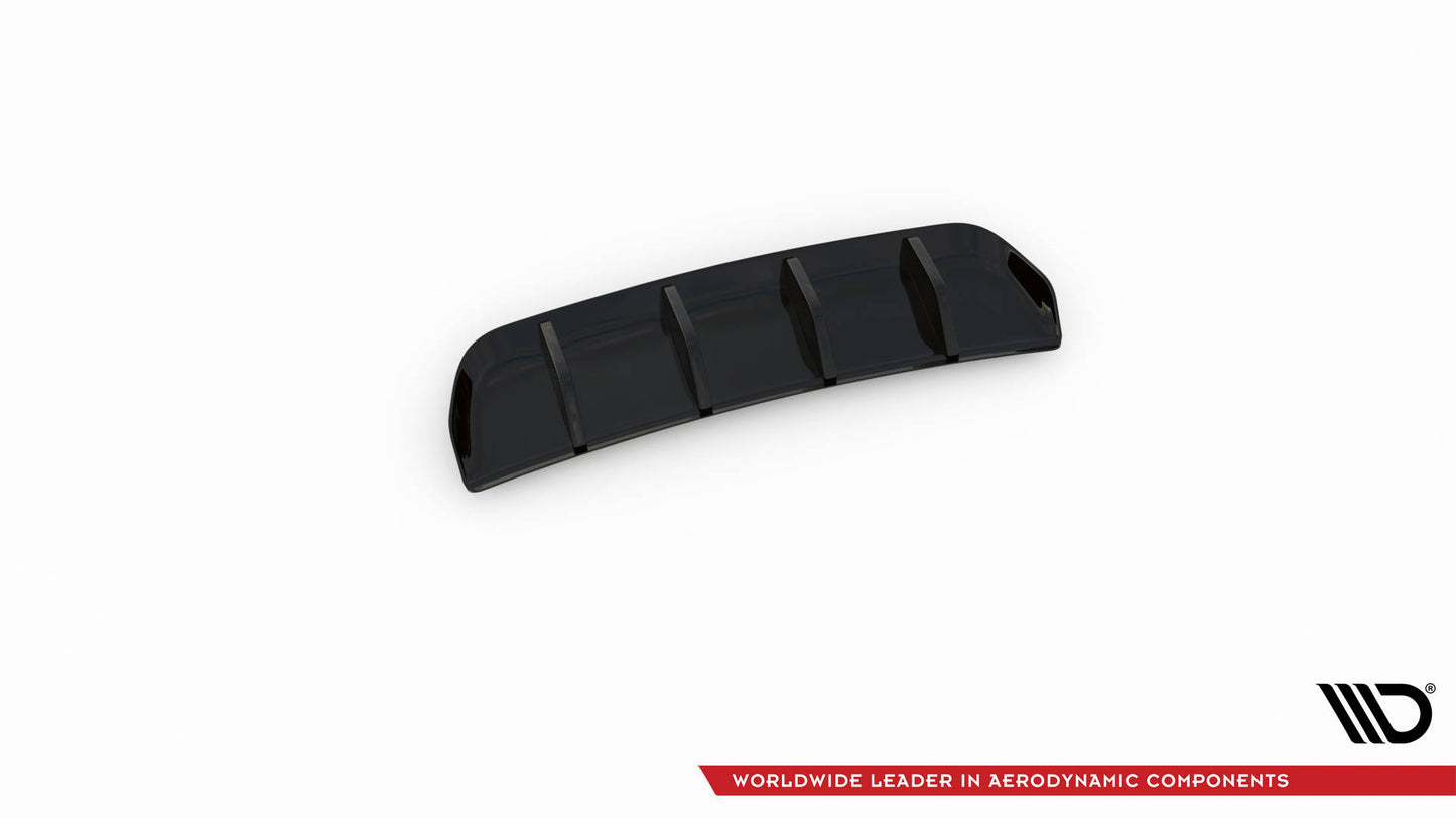 Diffusor Heck Ansatz für Volkswagen Tiguan R Mk2 Facelift Carbon Look