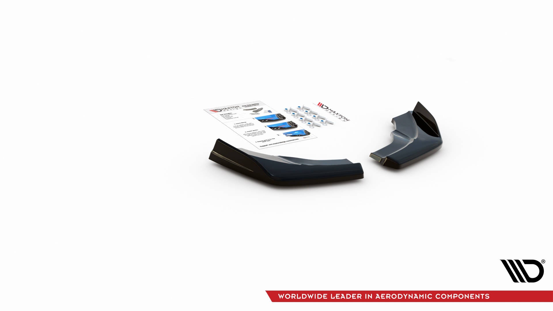 Heck Ansatz Flaps Diffusor V.1 für Mercedes-Benz A W176 schwarz Hochglanz