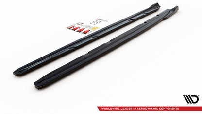 Seitenschweller Ansatz für V.4 Seat Leon Cupra / FR Mk3 FL schwarz Hochglanz