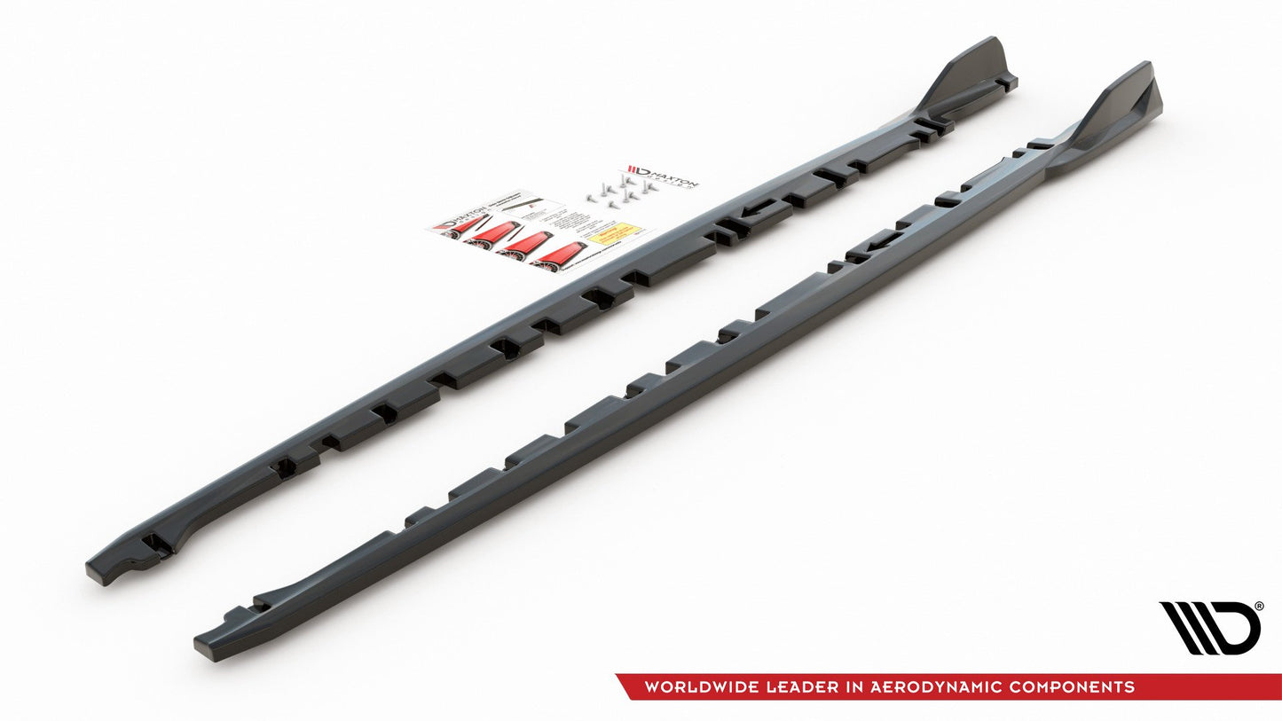 Seitenschweller Ansatz für V.3 für BMW 1er F40 M-Paket/ M135i  schwarz matt