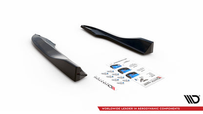 Heck Ansatz Flaps Diffusor für Dodge Challenger RT Mk3 Facelift schwarz matt