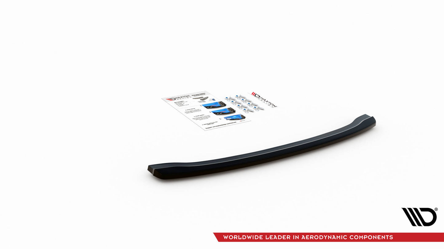 Mittlerer Diffusor Heck Ansatz für BMW 5er G30 schwarz matt