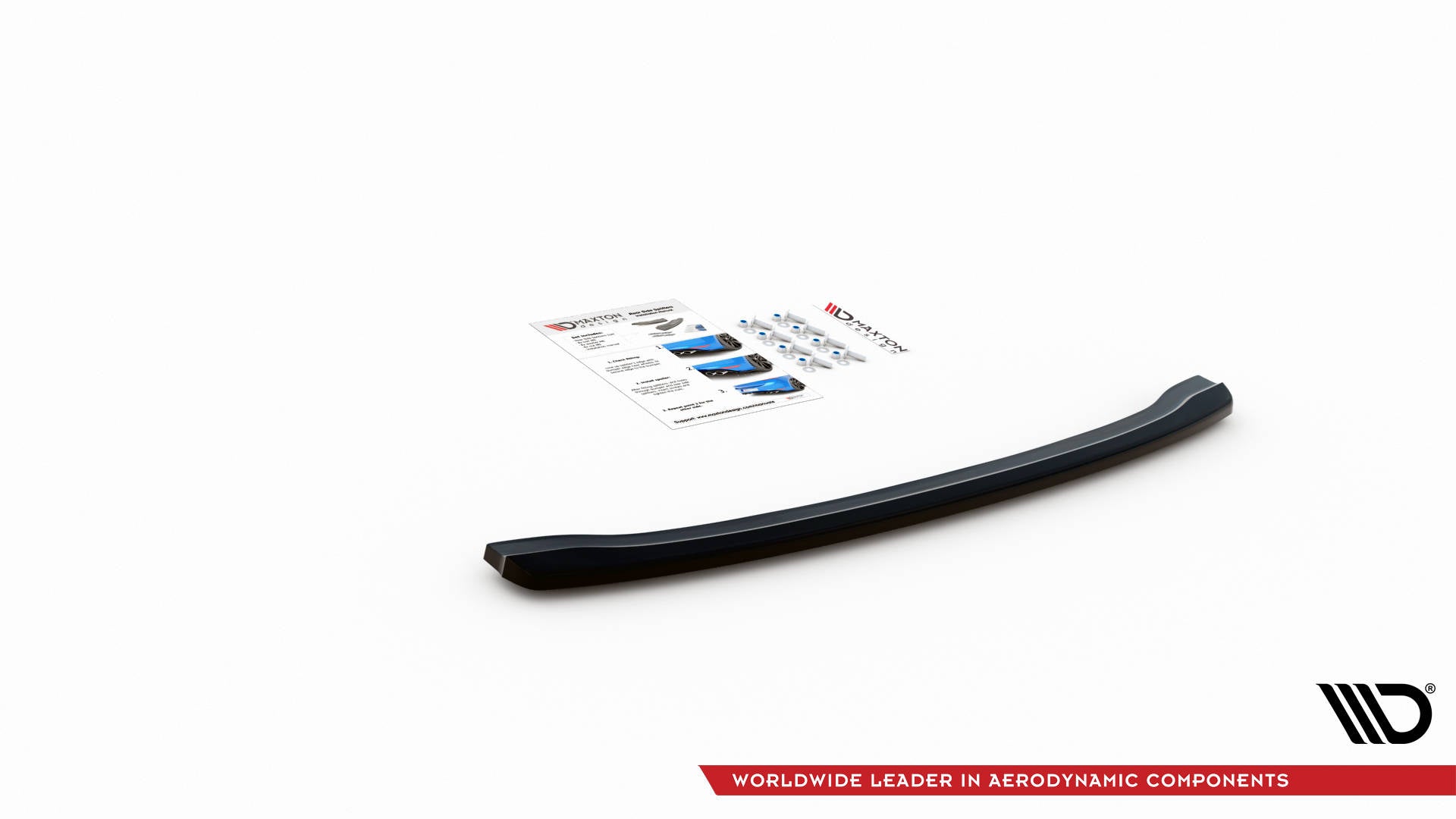 Mittlerer Diffusor Heck Ansatz für BMW 5er G30 schwarz matt