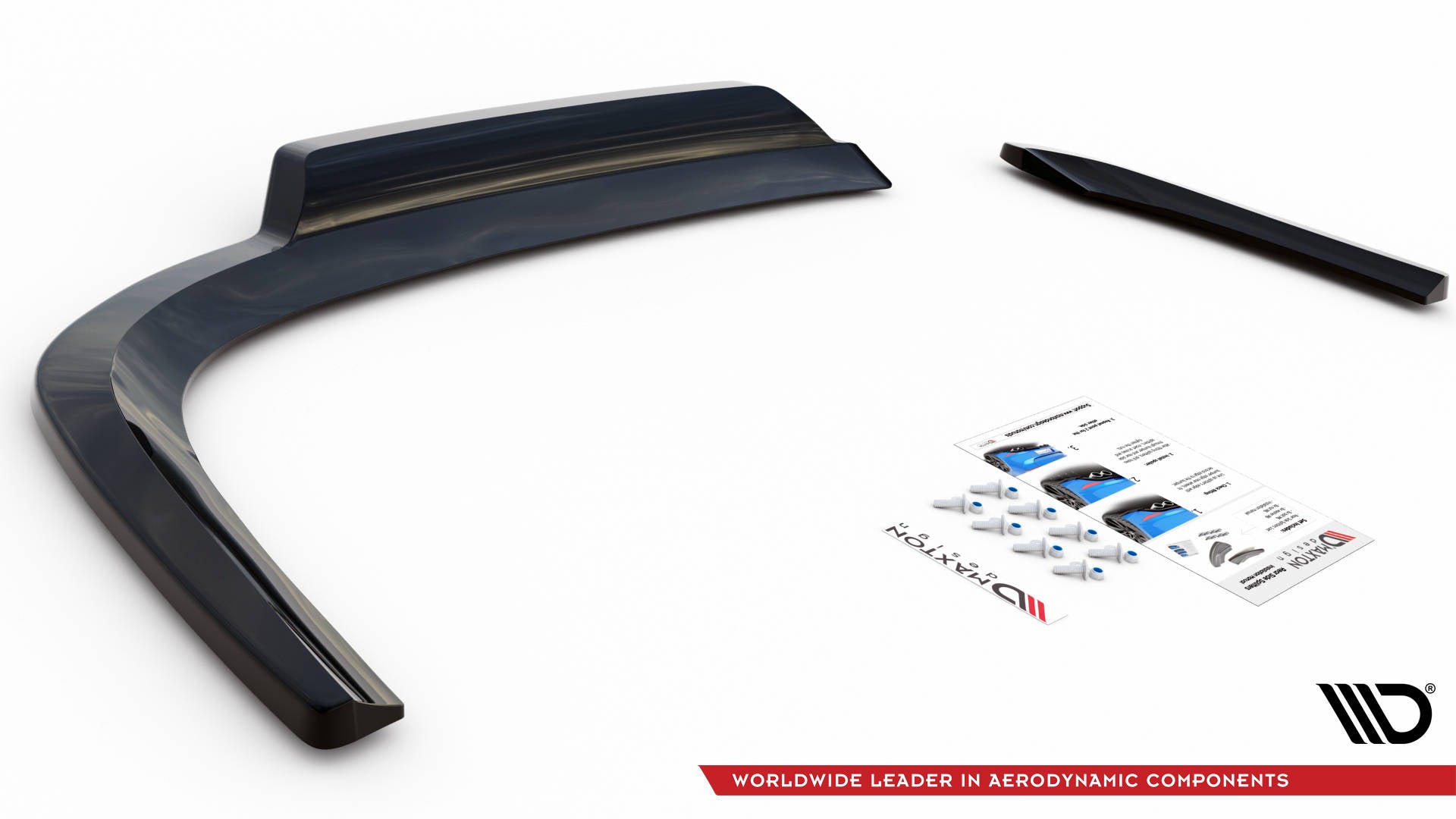 Mittlerer Diffusor Heck Ansatz DTM Look für Volkswagen Passat CC schwarz Hochglanz