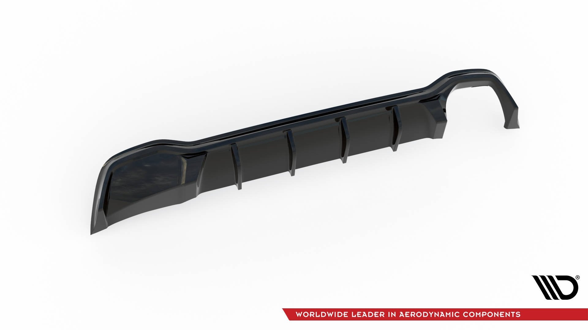 Diffusor Heck Ansatz für Ford Focus ST-Line Kombi Mk4 schwarz Hochglanz