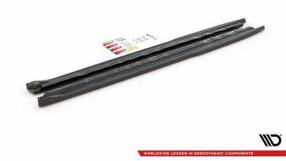 Seitenschweller Ansatz für Audi A1 S-Line GB Carbon Look