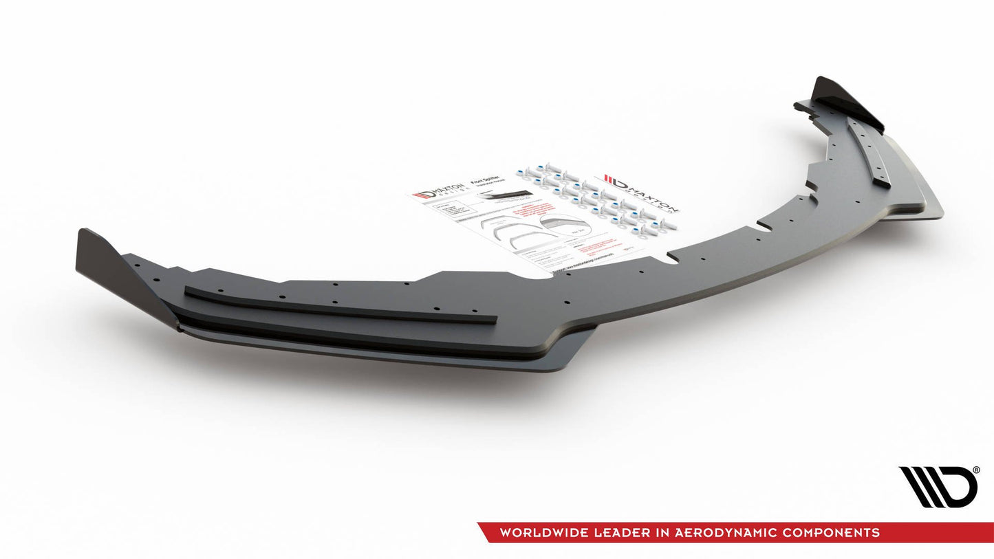 Robuste Racing Front Ansatz für passend +Flaps für BMW M135i F20 schwarz Hochglanz
