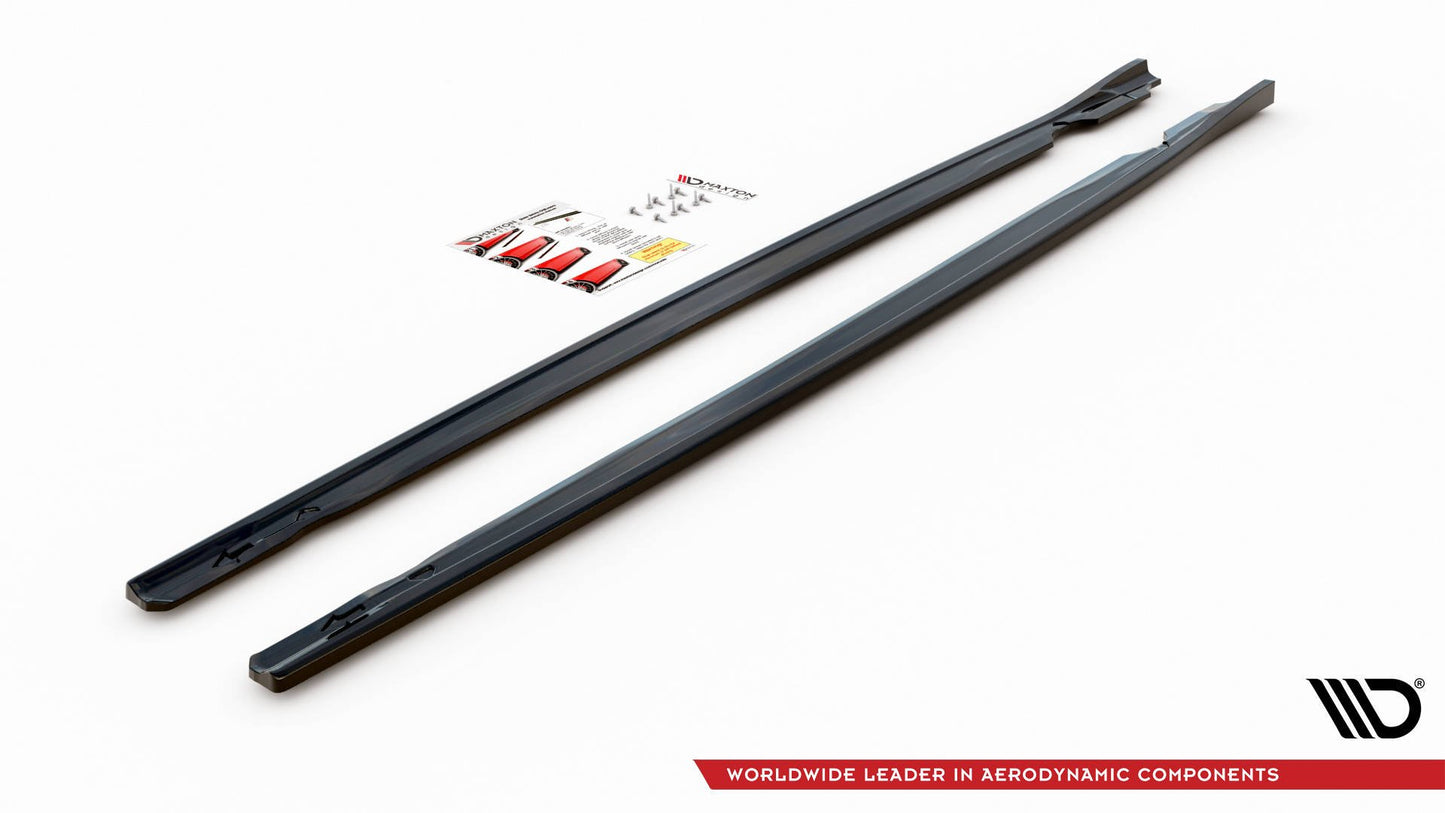 Seitenschweller Ansatz für V.2 für Volkswagen Golf R Mk8 schwarz matt
