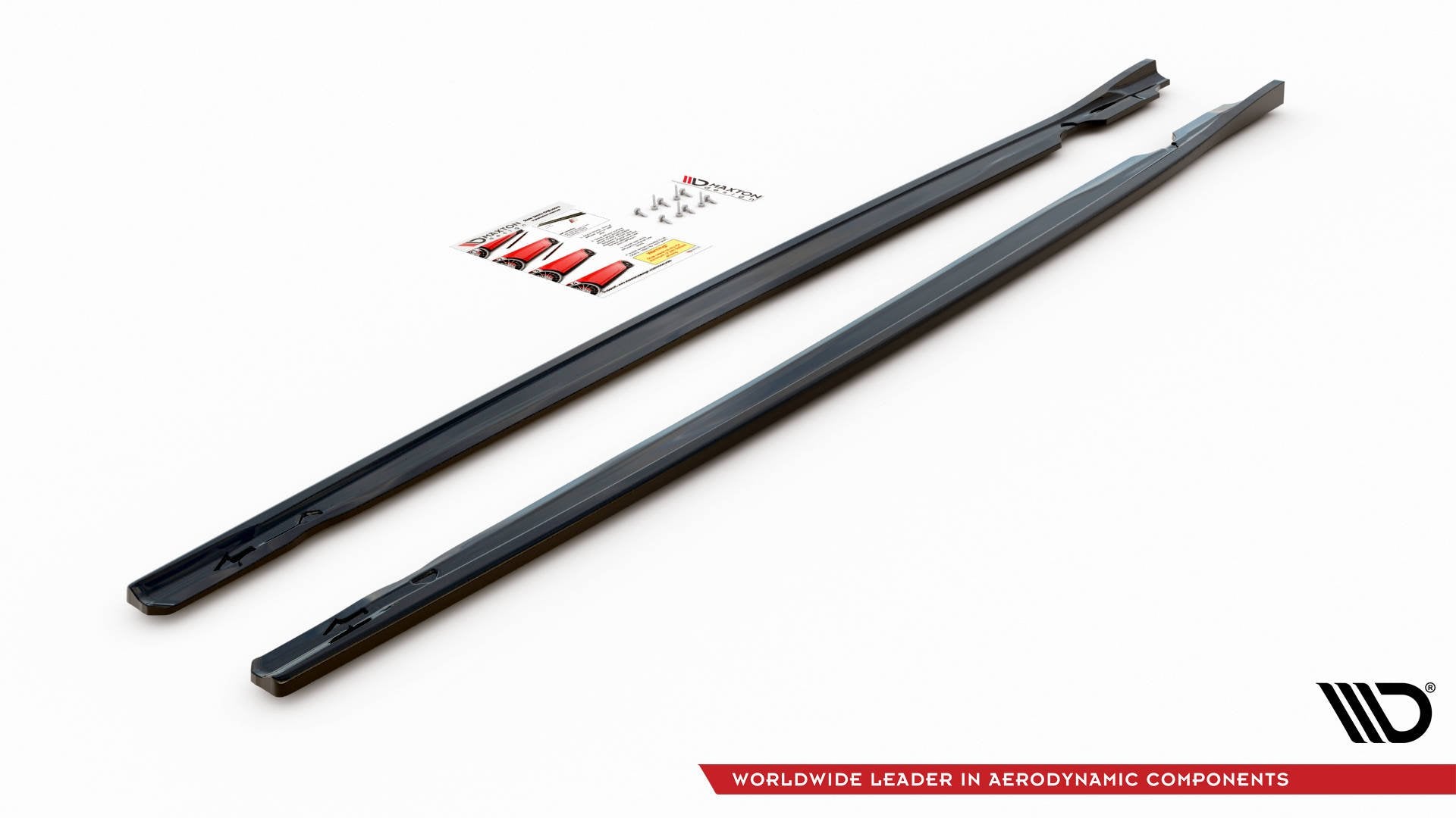 Seitenschweller Ansatz für V.2 für Volkswagen Golf R Mk8 schwarz matt