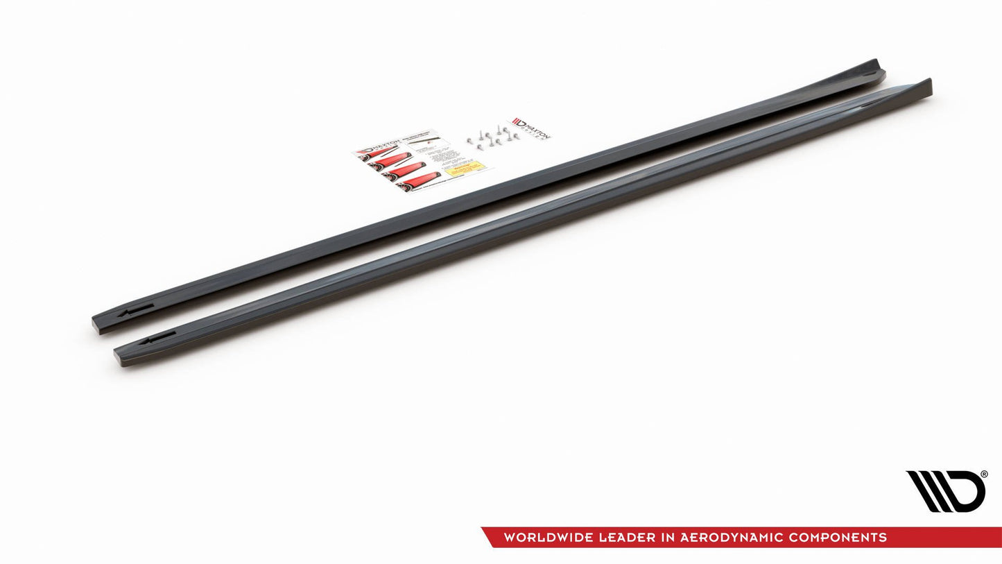 Seitenschweller Ansatz für V.4 VW Golf 7 R / R-Line Facelift schwarz Hochglanz