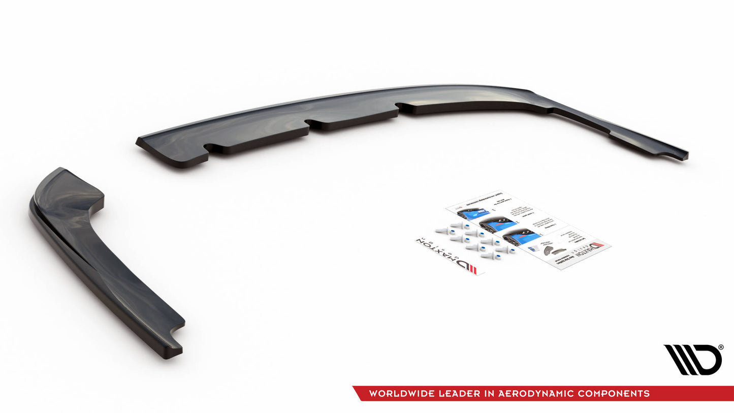 Heck Ansatz Flaps Diffusor für Kia Optima Mk4 schwarz Hochglanz