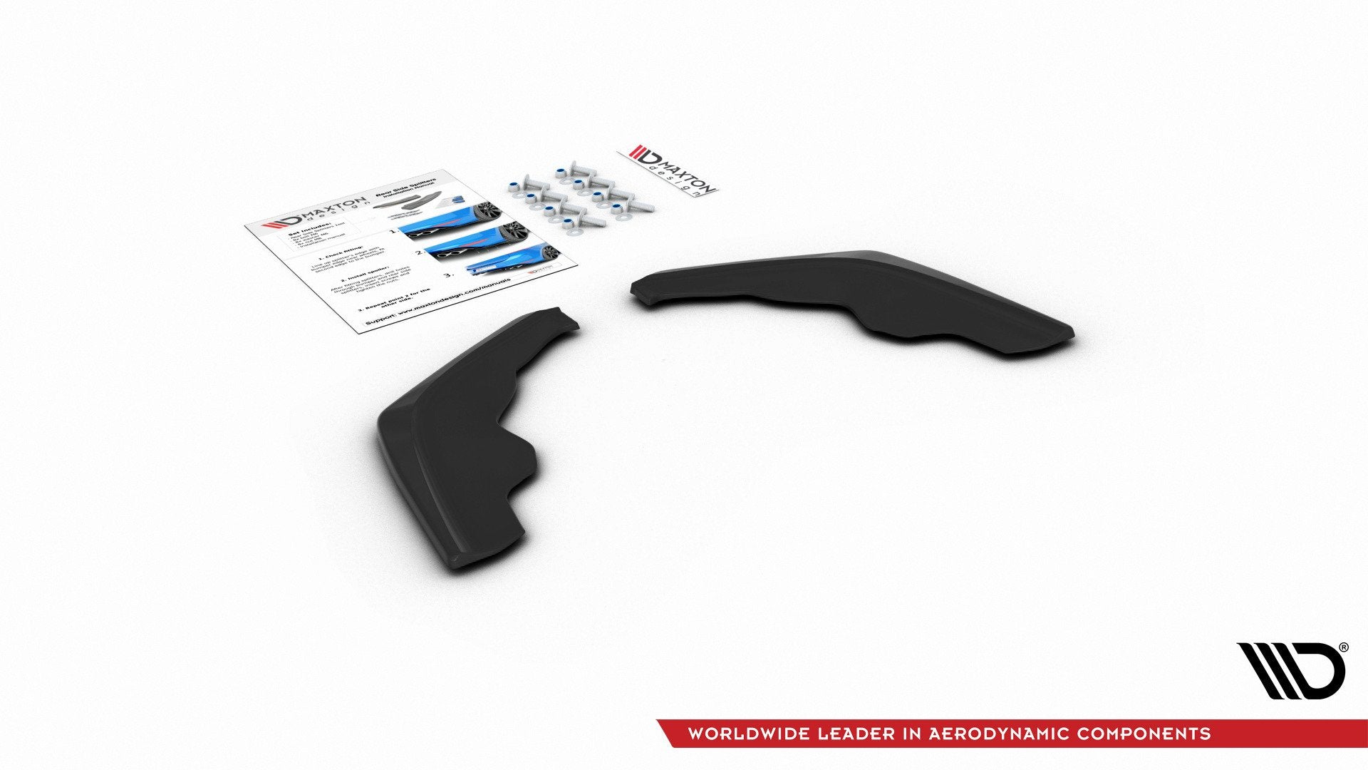 Heck Ansatz Flaps Diffusor V.2 für BMW 1er F40 M-Paket schwarz matt