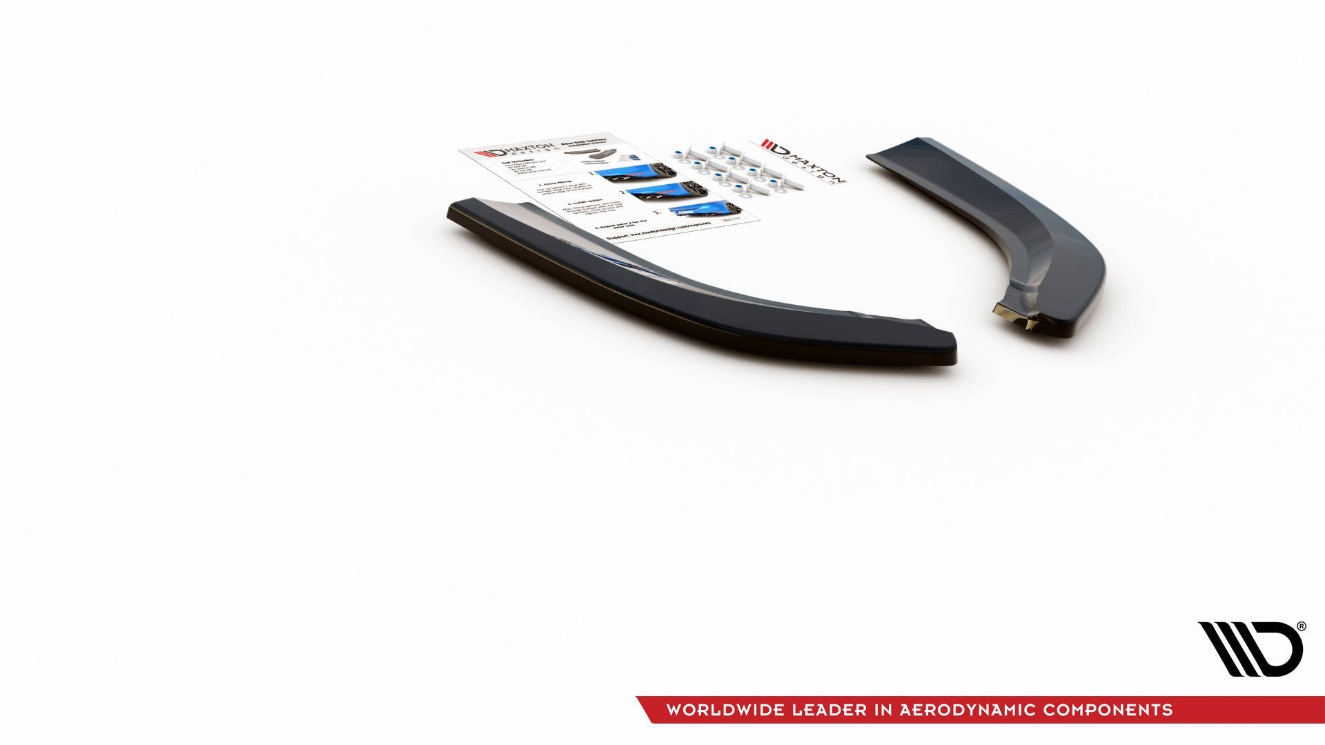 Heck Ansatz Flaps Diffusor für Ford S-Max Vignale Mk2 Facelift Carbon Look