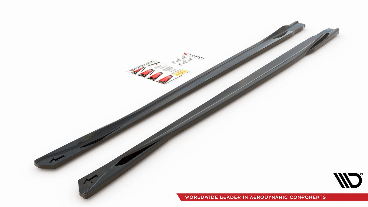 Seitenschweller Ansatz für Toyota Avensis Mk3 Facelift schwarz Hochglanz