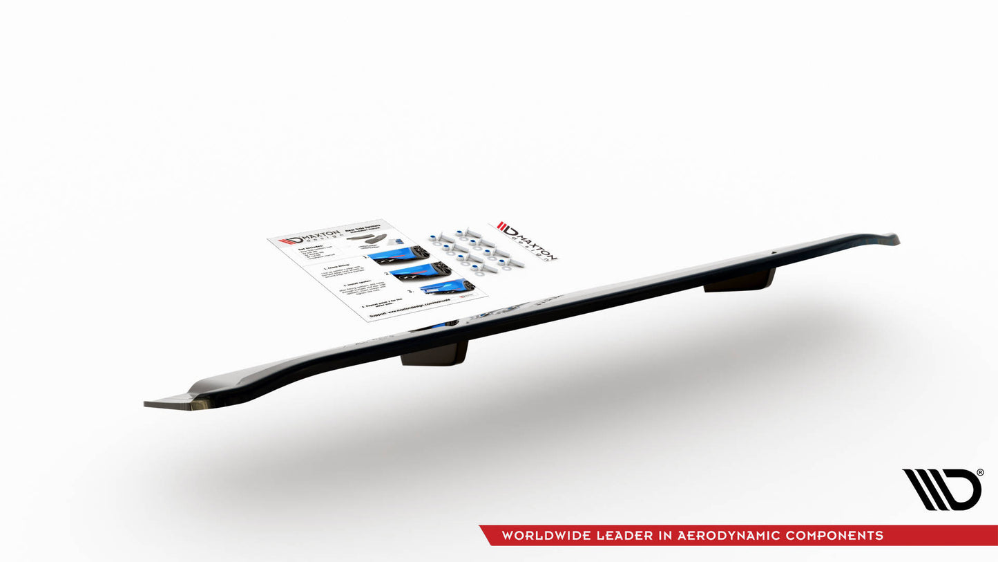 Mittlerer Diffusor Heck Ansatz DTM Look für Audi SQ8 Mk1 schwarz matt