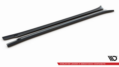 Seitenschweller Ansatz für V.2 für Tesla Model Y Carbon Look