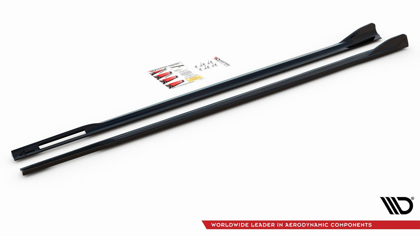 Seitenschweller Ansatz für V.2 für BMW 4er M-Paket G22 schwarz matt