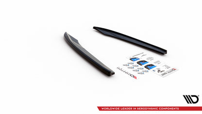 Heck Ansatz Flaps Diffusor für Cupra Leon ST schwarz matt