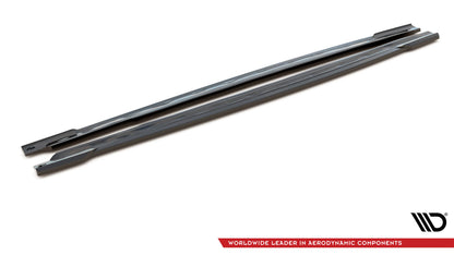Seitenschweller Ansatz für Audi RS5 Coupe F5 Facelift schwarz matt
