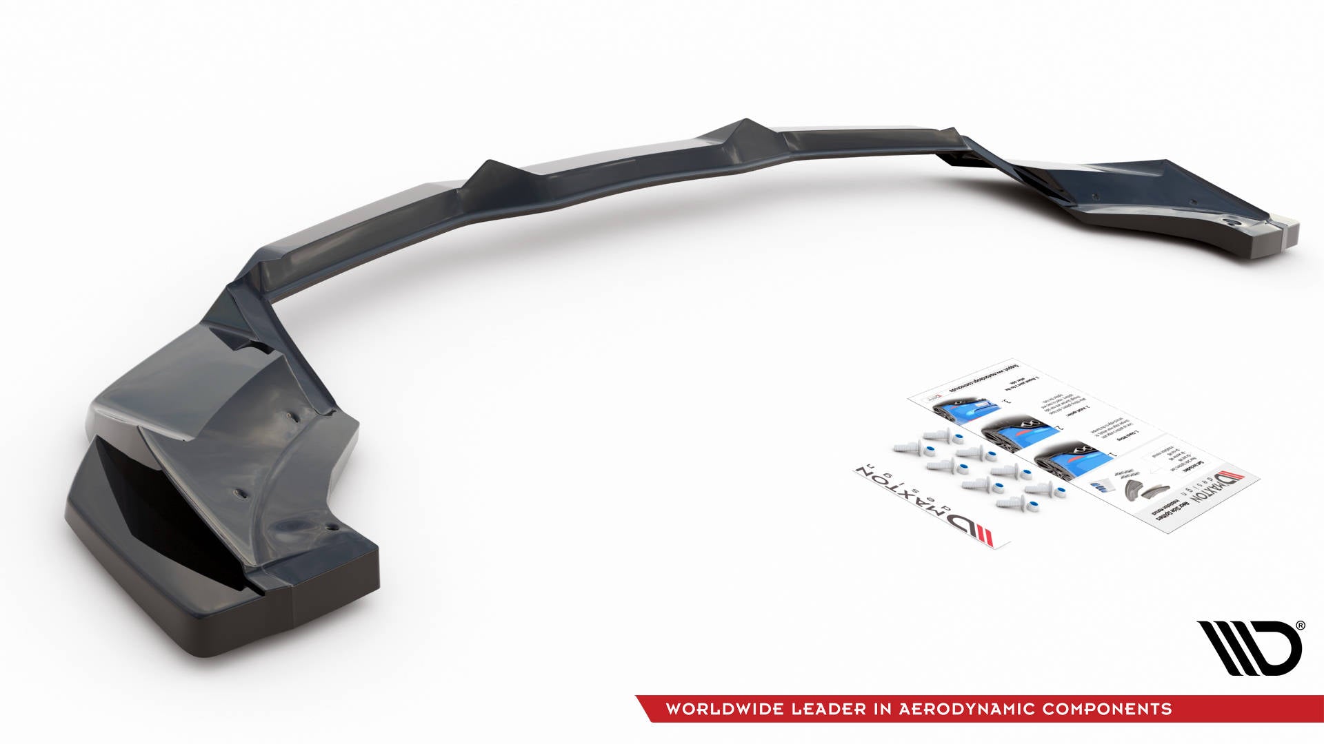 Mittlerer Diffusor Heck Ansatz für Chevrolet Corvette C8 schwarz matt