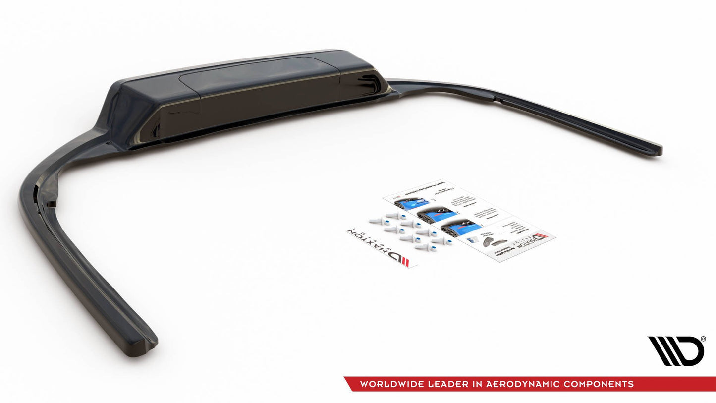 Mittlerer Diffusor Heck Ansatz DTM Look für Volkswagen Passat B8 schwarz matt