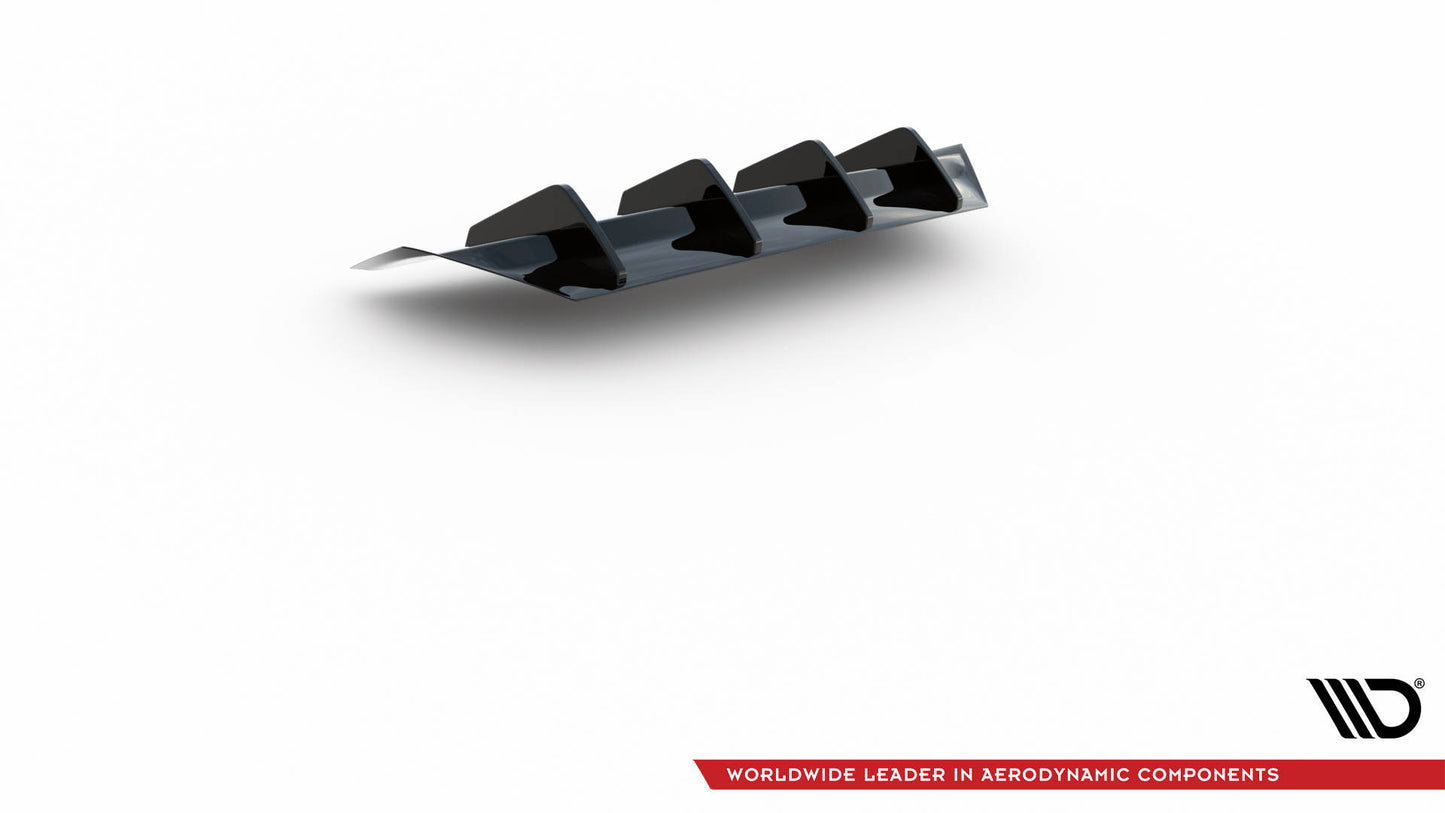 Diffusor Heck Ansatz für Audi A4 B9 Facelift schwarz matt