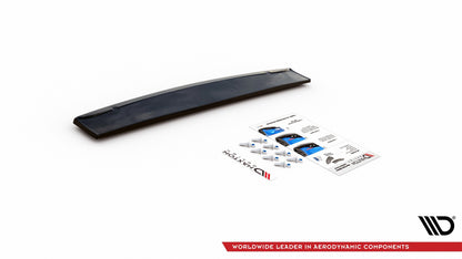 Mittlerer Diffusor Heck Ansatz für Audi S7 C8 schwarz Hochglanz
