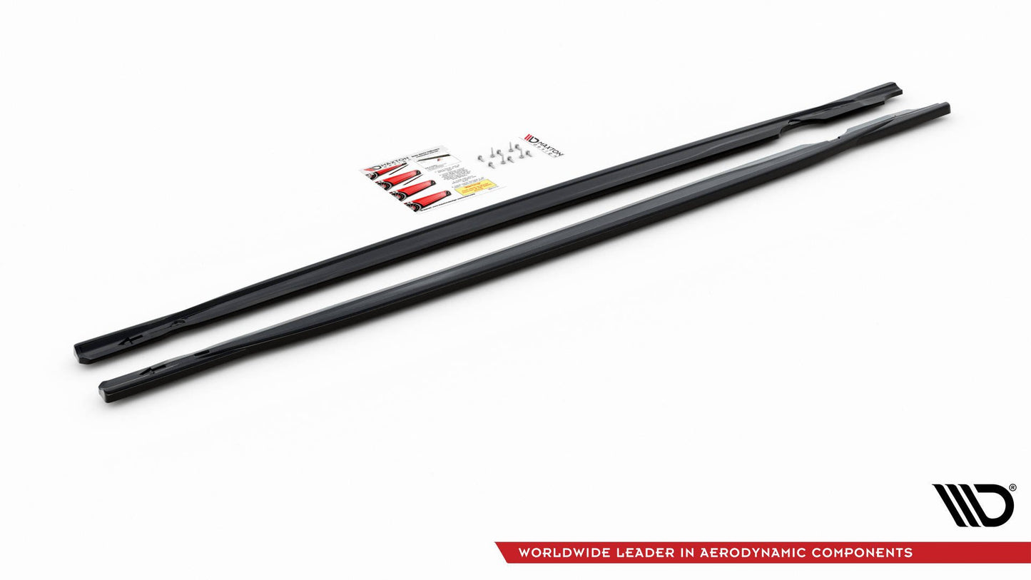 Seitenschweller Ansatz für V.1 für Volkswagen Golf R Mk8 schwarz matt