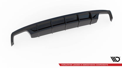 Diffusor Heck Ansatz für Audi S8 D4 Facelift schwarz matt