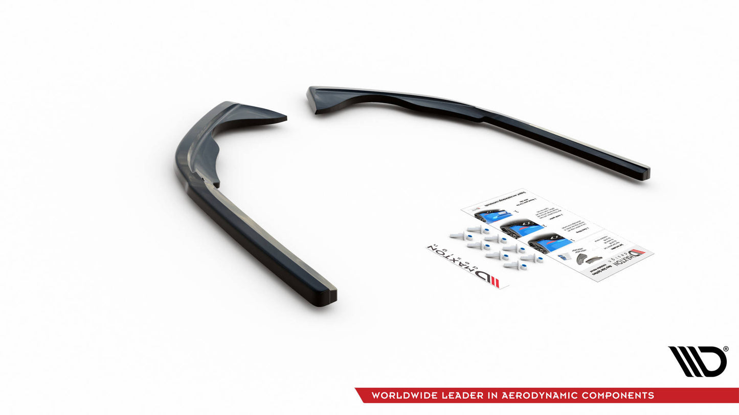 Heck Ansatz Flaps Diffusor für Volkswagen Passat B8 Facelift Carbon Look