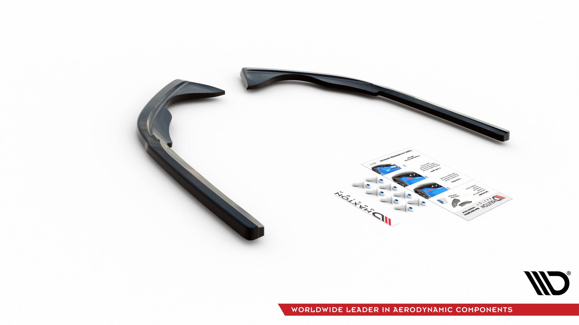 Heck Ansatz Flaps Diffusor für Volkswagen Passat B8 Facelift Carbon Look
