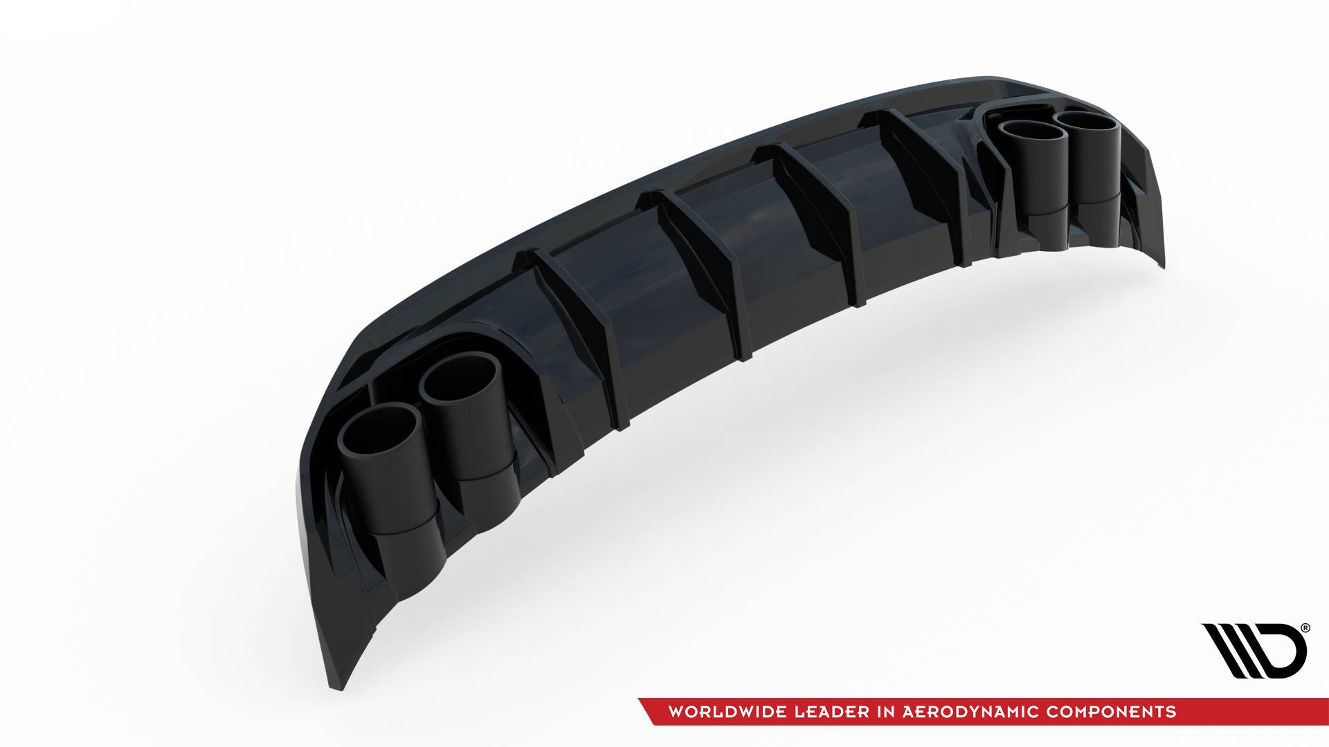 Diffusor Heck Ansatz für + Endschalldampfer Sportauspuff Attrappe Audi A3 S-Line Sportback 8Y